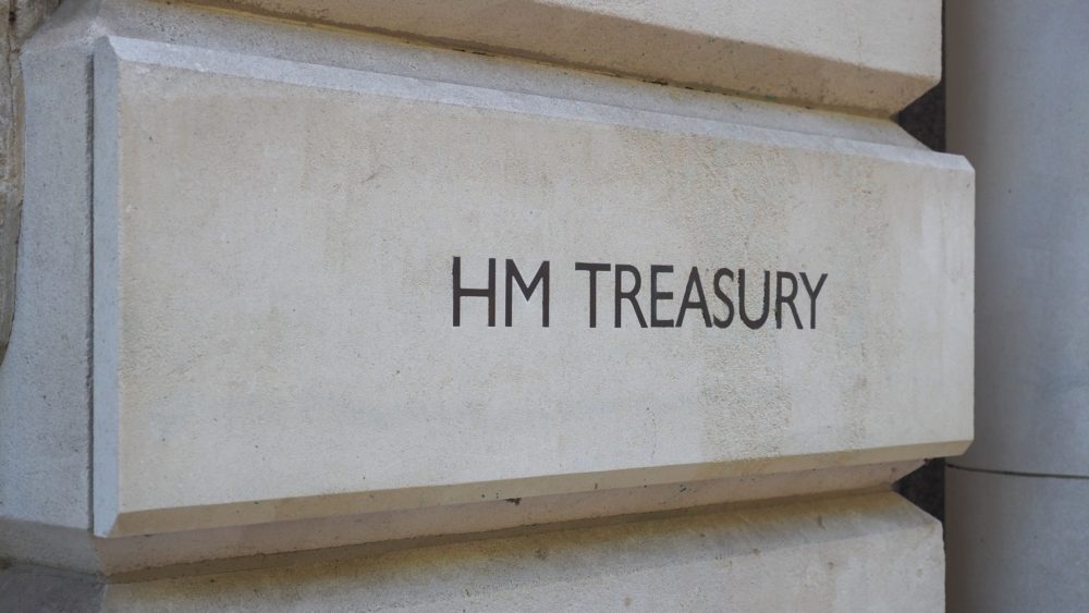 exterior of HM Treasury, London